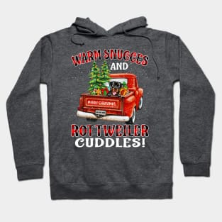 Warm Snuggles And Rottweiler Cuddles Truck Tree Christmas Gift Hoodie